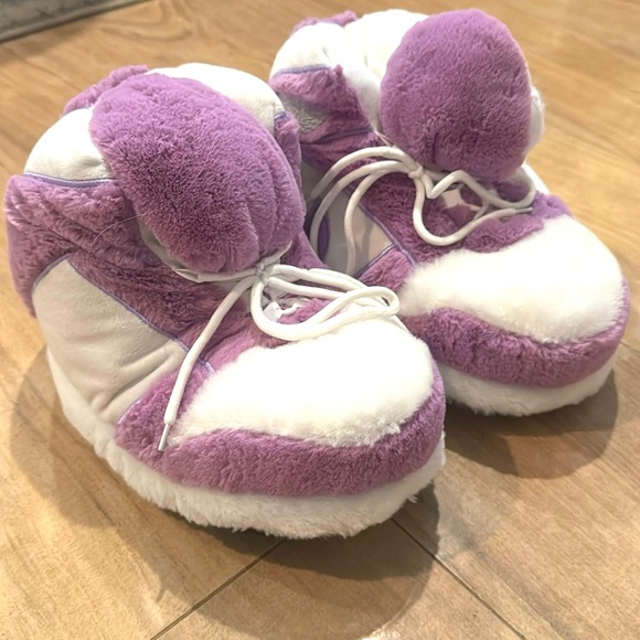 Sneaker Slippers Non Slip Sole Indoor House Plush Slippers Unisex Indoor Floor - Picture 1 of 5